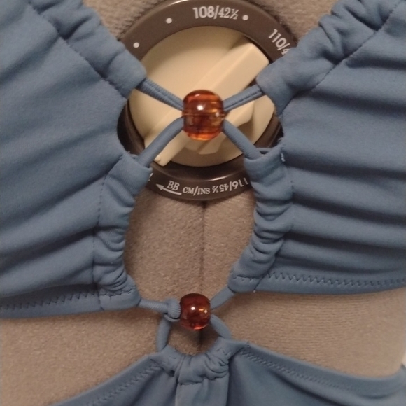 New Blue One-Piece Swimsuit,Blue, Vacation,Beach - Picture 8 of 8